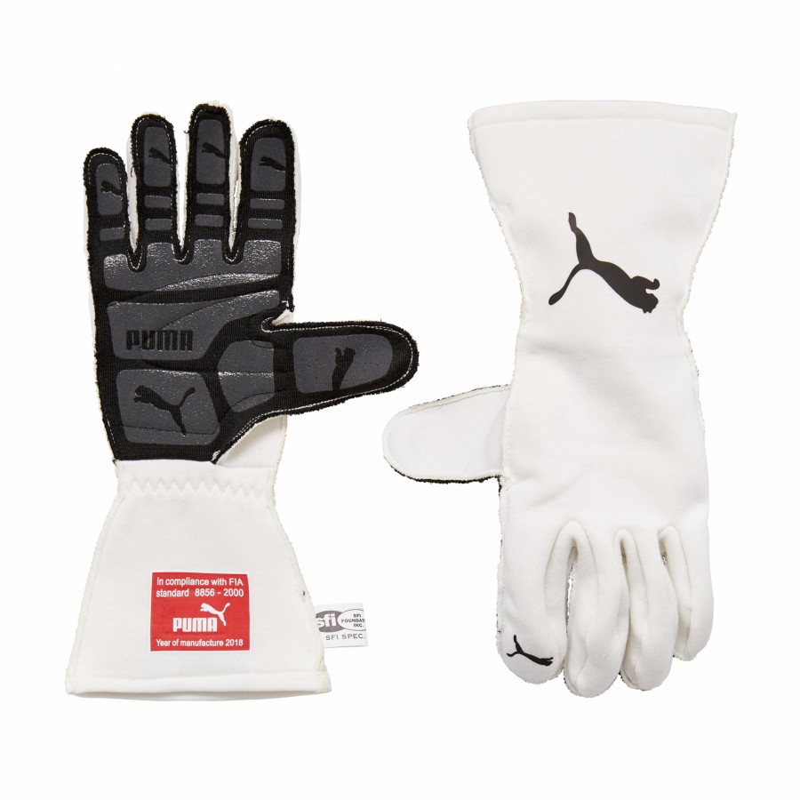 311991005 PU RW PODIO FIA GLOVES WHITE