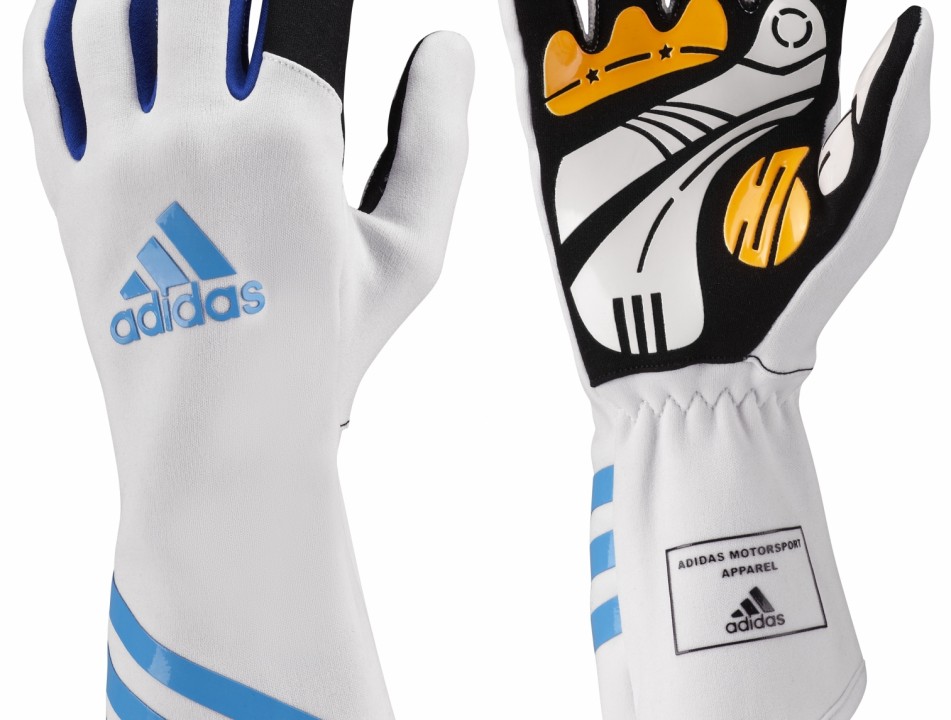 F94516 Kart XLT Gloves white cyan